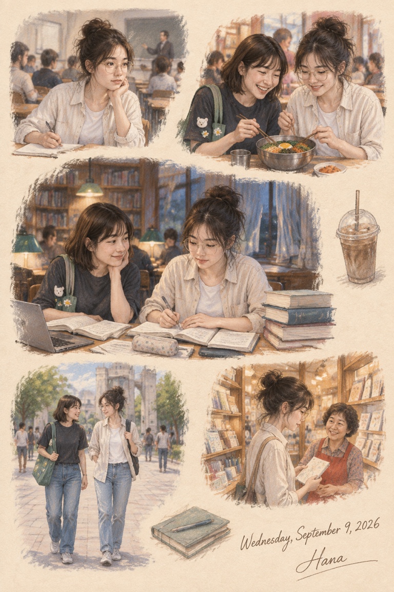 Hana's page for Wednesday, September 9