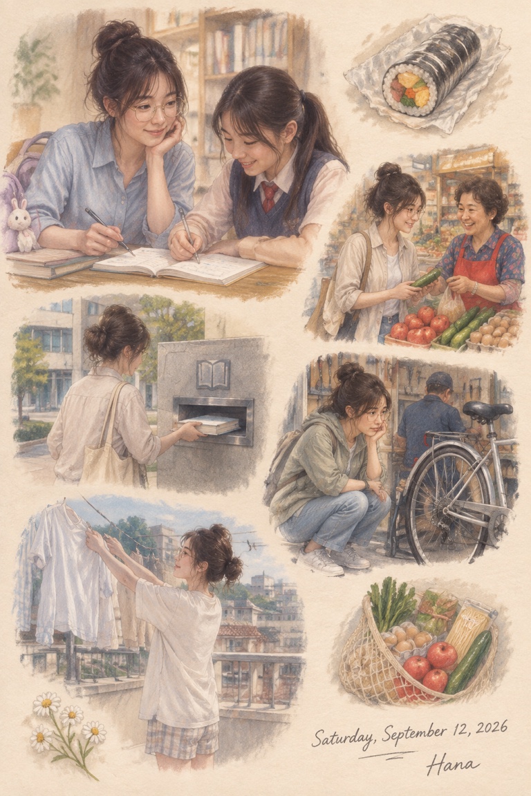 Hana's page for Saturday, September 12