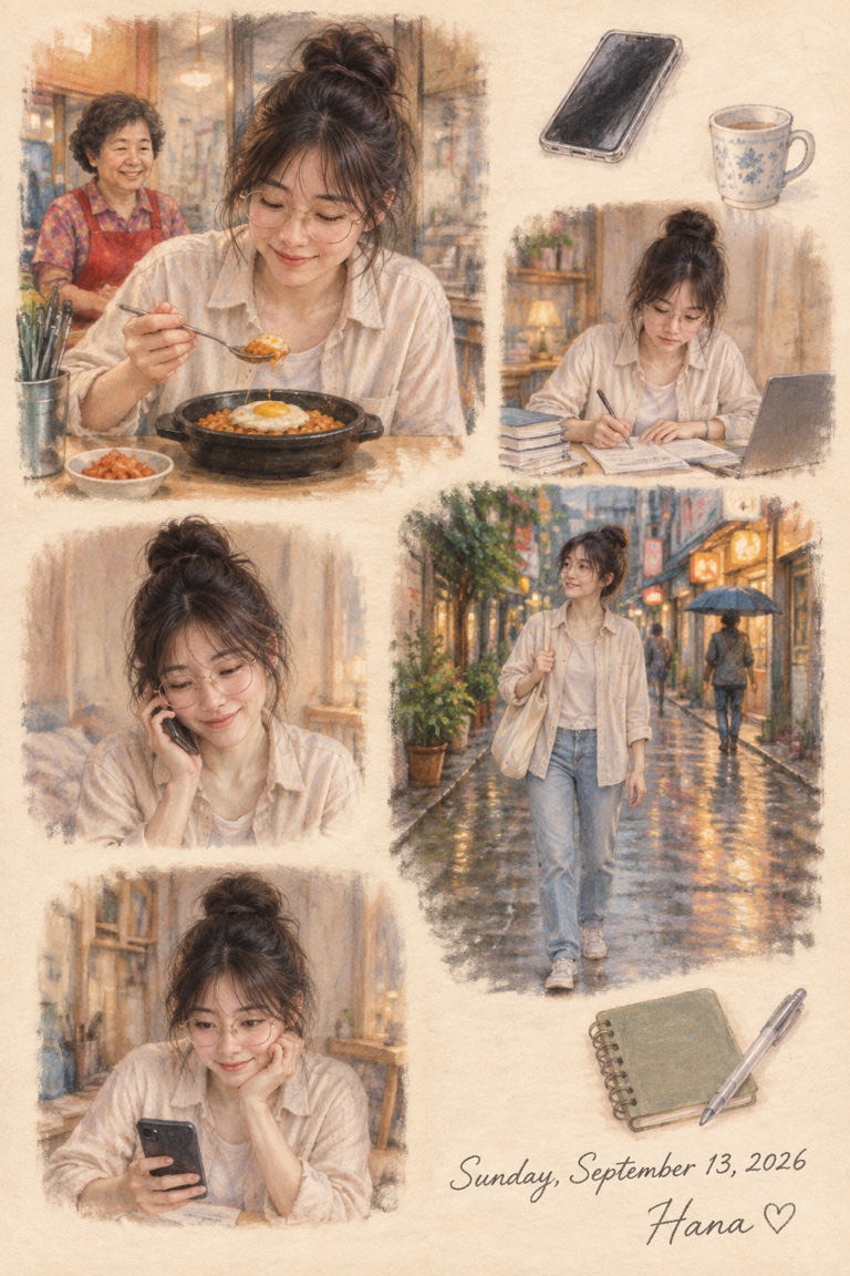 Hana's page for Sunday, September 13