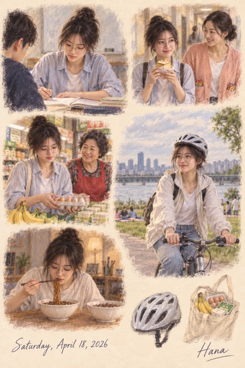 Hana's page from April 2026